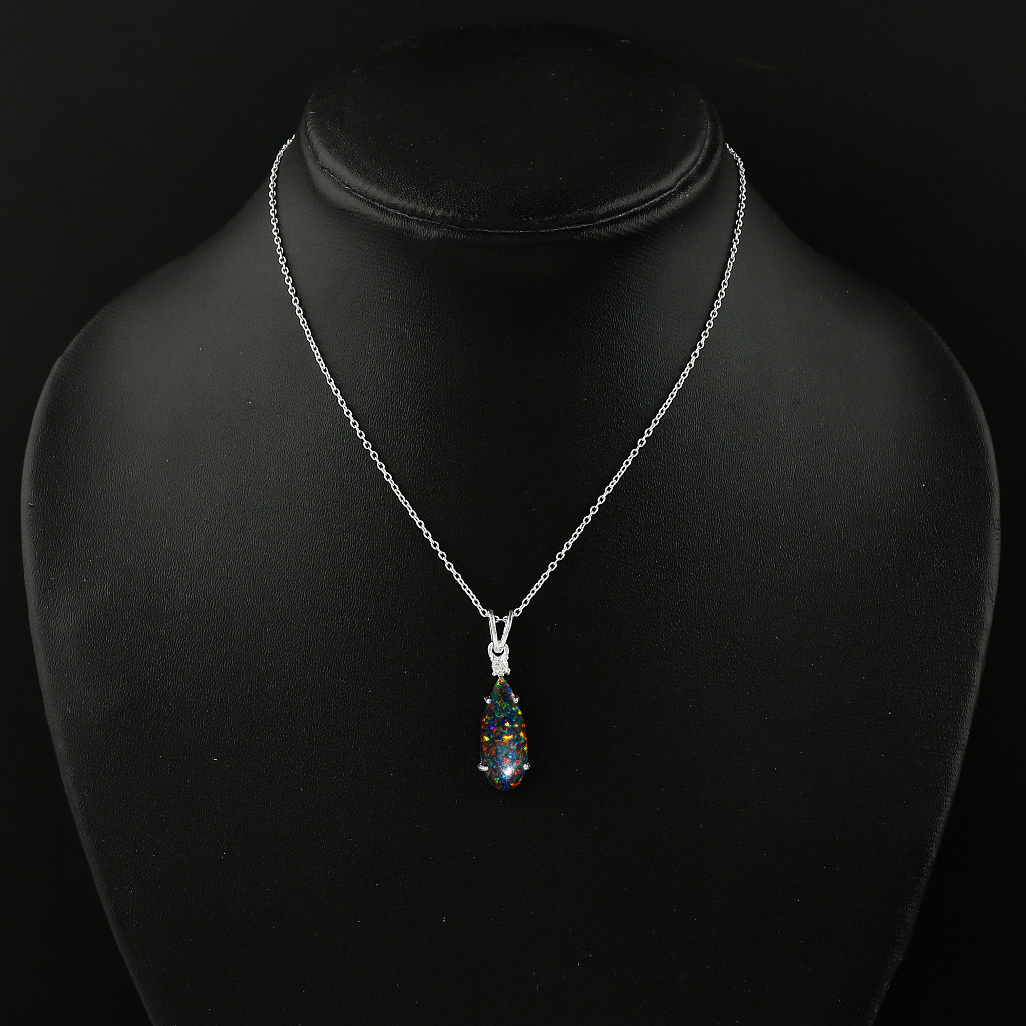 2.5 Ct Black Dot Ethiopian Opal Pendant