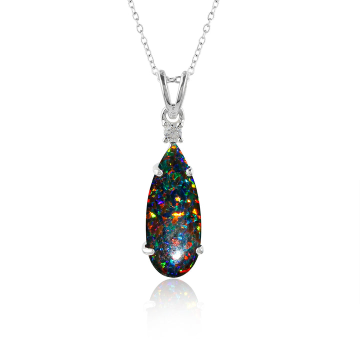 2.5 Ct Black Dot Ethiopian Opal Pendant