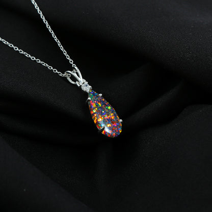 Elegant pendant for you in 2.5 Ct Black Dot Ethiopian Opal, touched with 925 silver