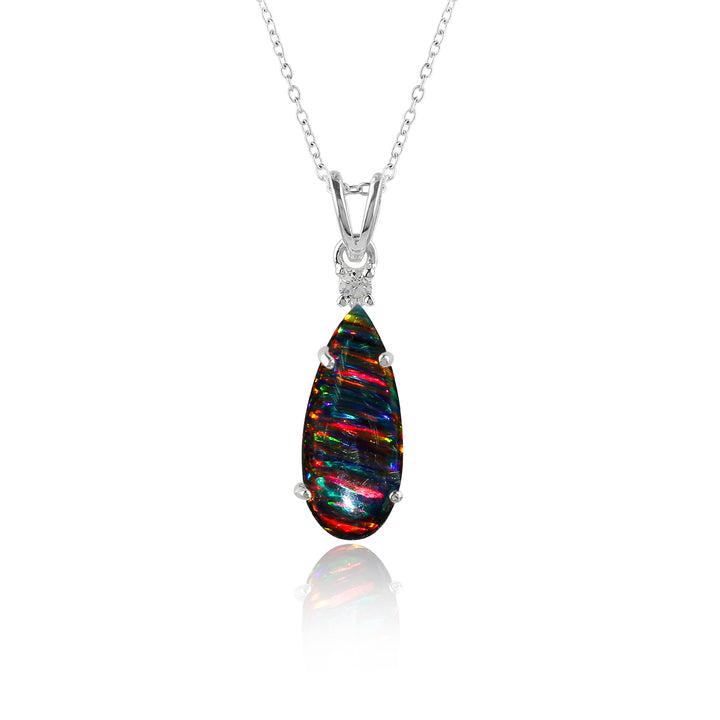 2.5 Ct Black Line Ethiopian Opal Pendant