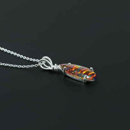 Eye-catching jewelry with 2.5 Ct Black Line Ethiopian Opal Pendant