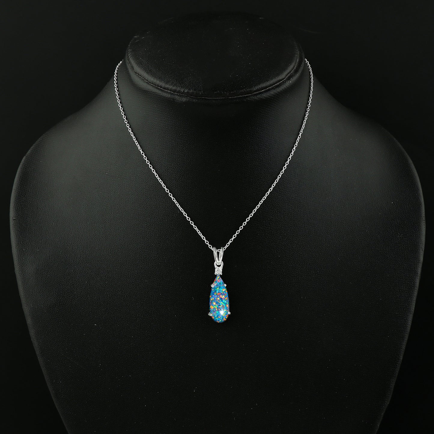 Featuring 20x8 Stone size 2.5 Ct Blue Dot Ethiopian Opal 