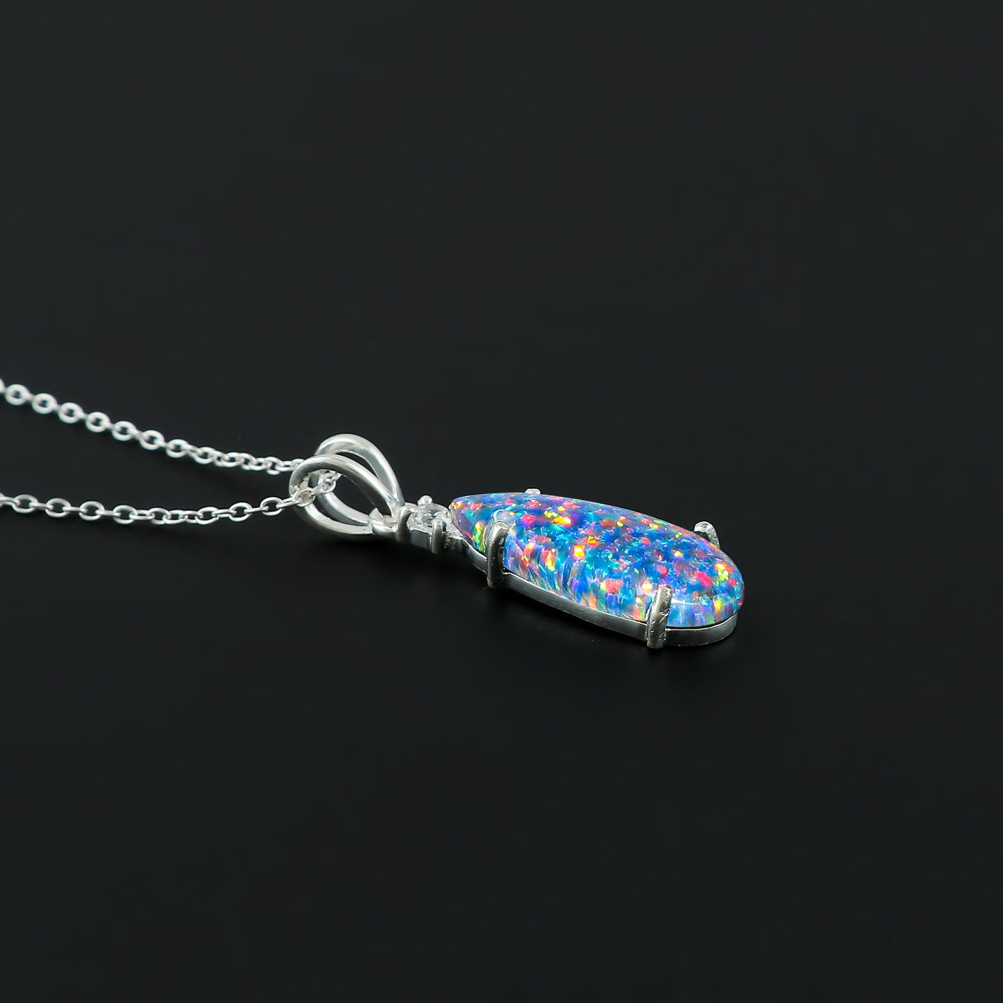 Pear Shaped 20x8 measurement 2.5 Ct Blue Dot Ethiopian Opal