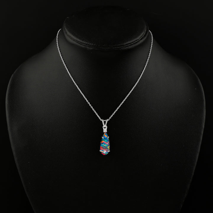 2.5 Ct Blue Line Ethiopian Opal Pendant