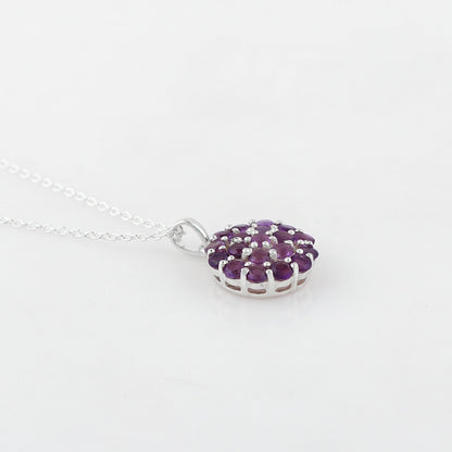 Unique Royal Amethyst Pendant Necklace for Wife and Mom