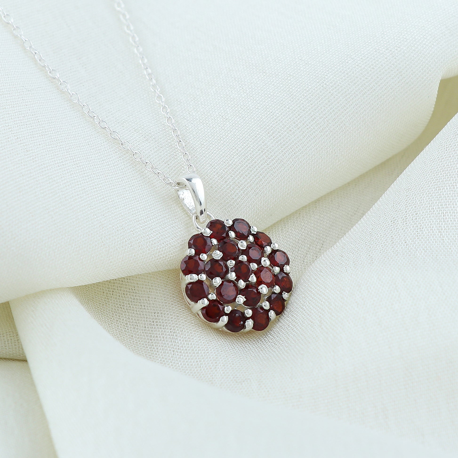 Gift your wife a stunning Garnet Pendant Necklace
