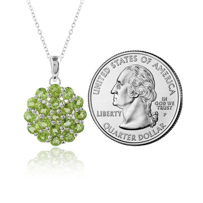 Real Peridot Crystal Pendant Necklace, Natural Gemstone, Birthstone Crystal, Healing Stone, Gift for Women Mom Her, Statement Jewellery, 925 Sterling Silver 18 inch