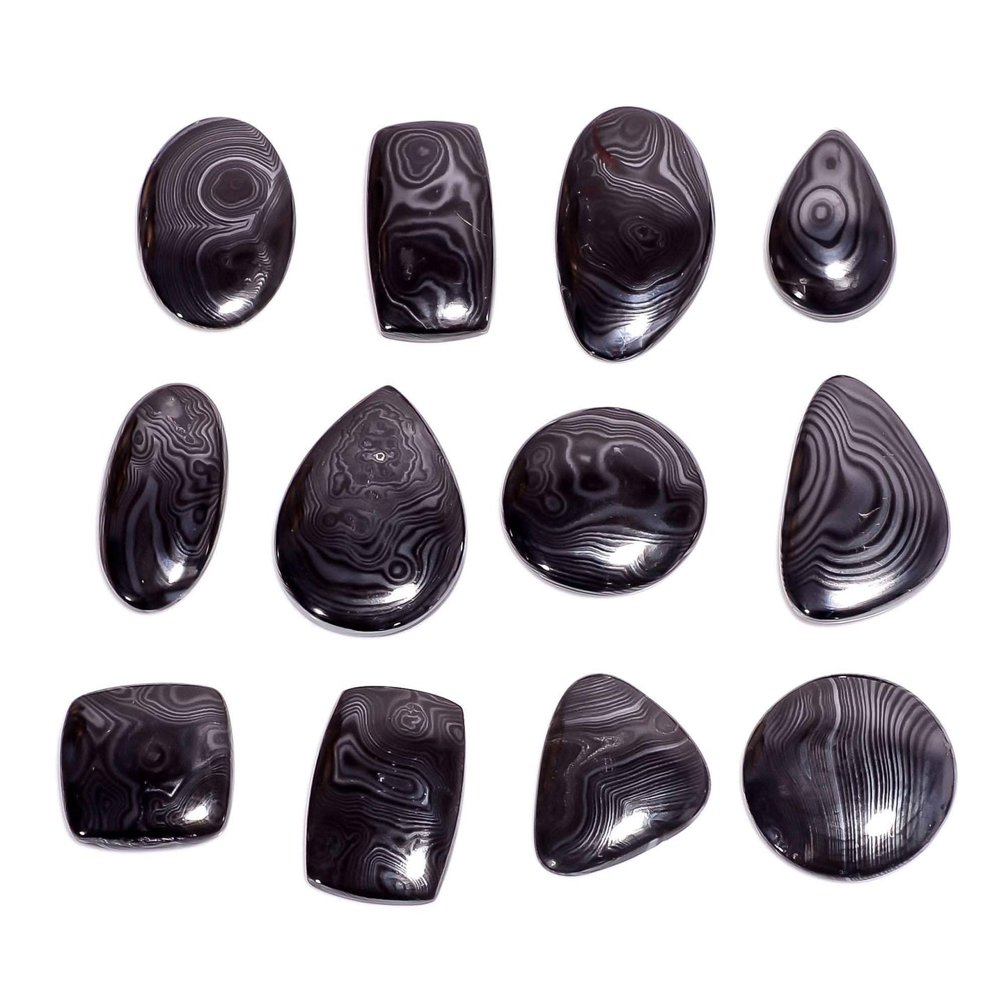 A+ Polished Loose Gemstone Lot, Flat Back Mix Shape for Jewelry Making
