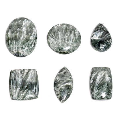 Authentic Africa Origin Seraphinite Cabochon Lot for Reiki Healing