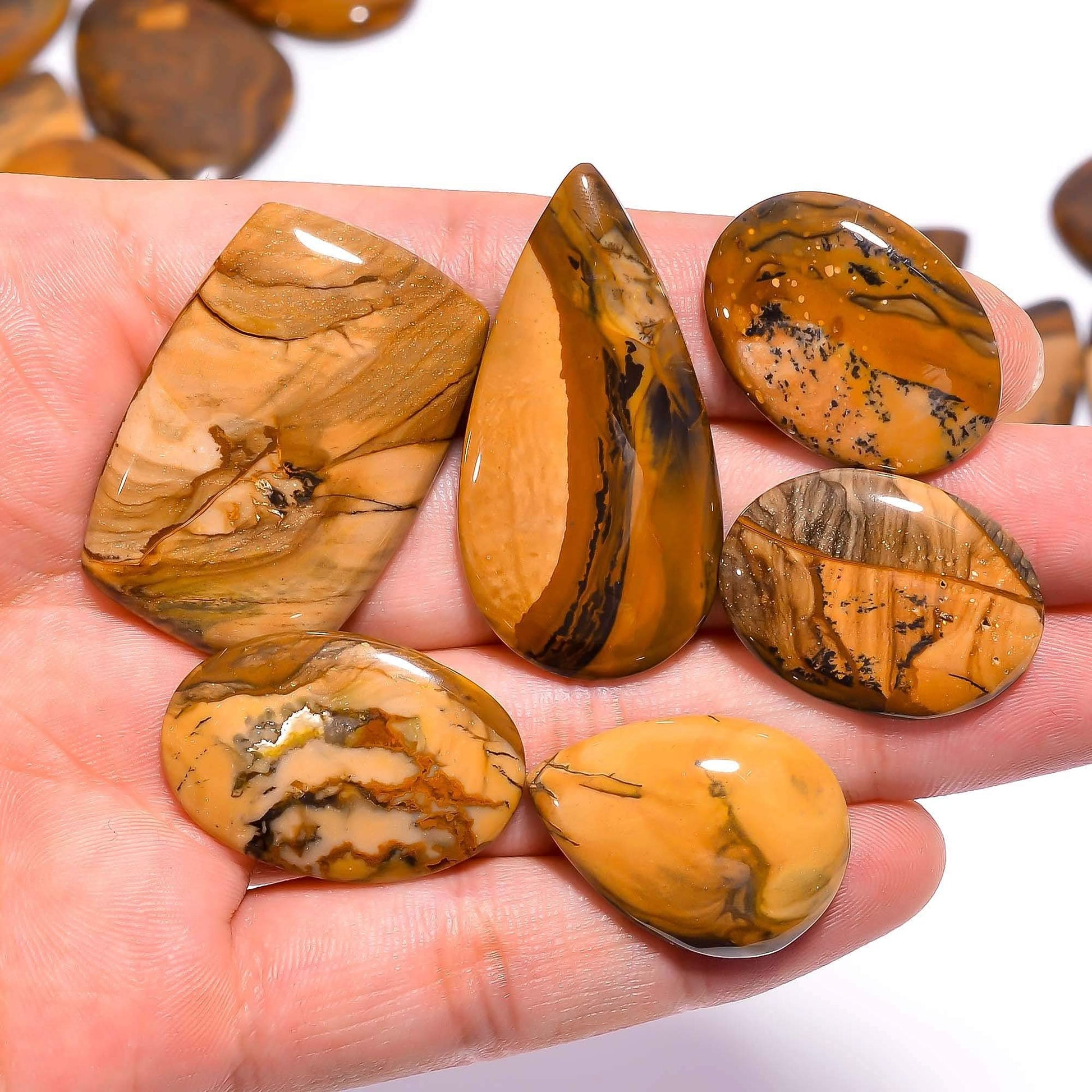 Big jasper gemstone cabochons polished loose stones