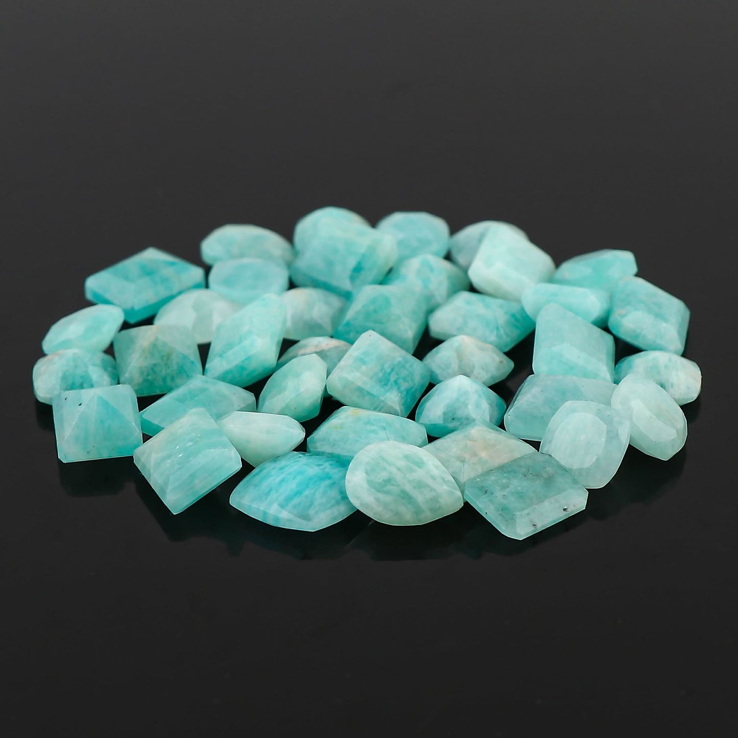 Blue green amazonite small loose stones