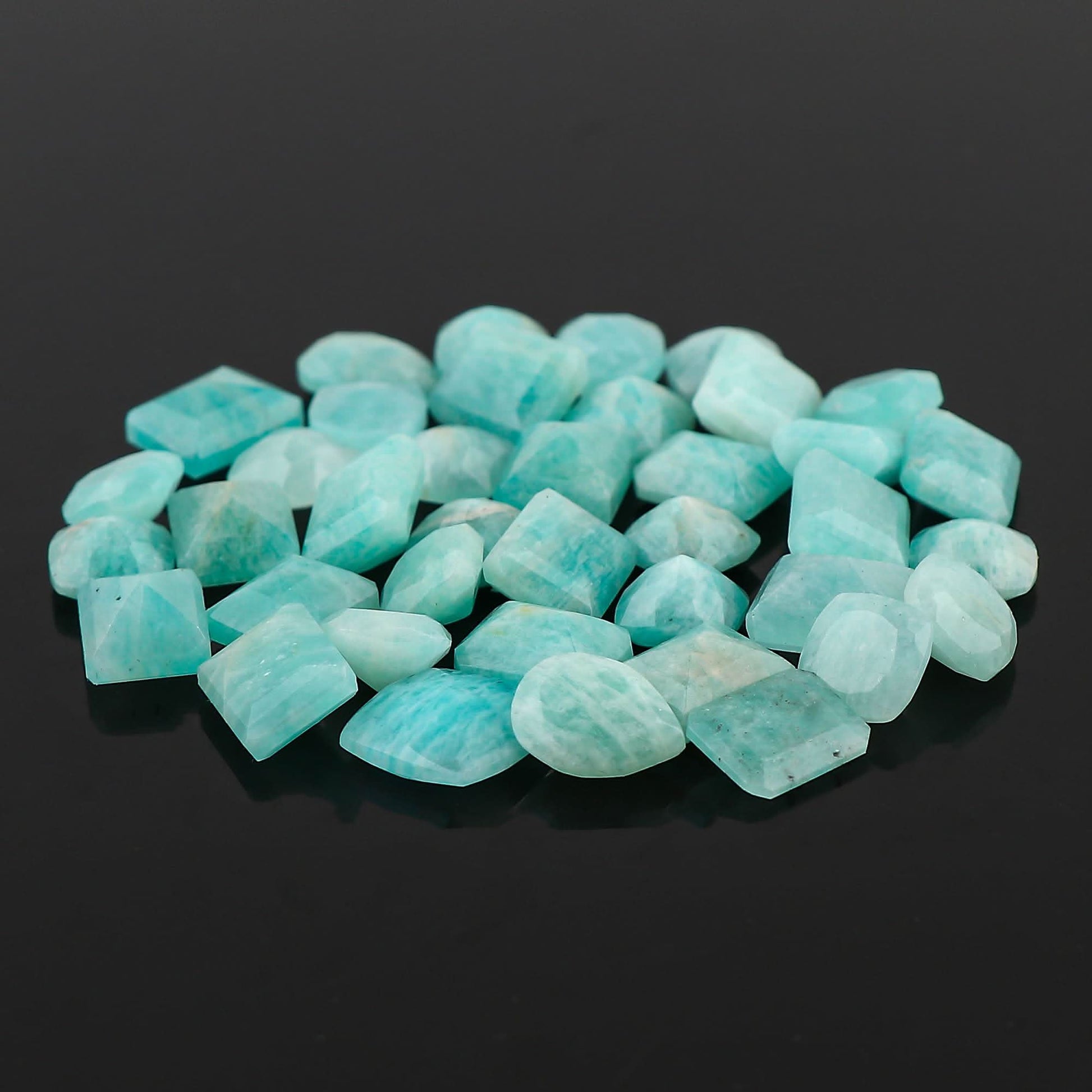 Blue green amazonite small loose stones