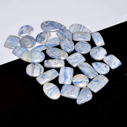 Buy blue scheelite cabochons for jewelry making