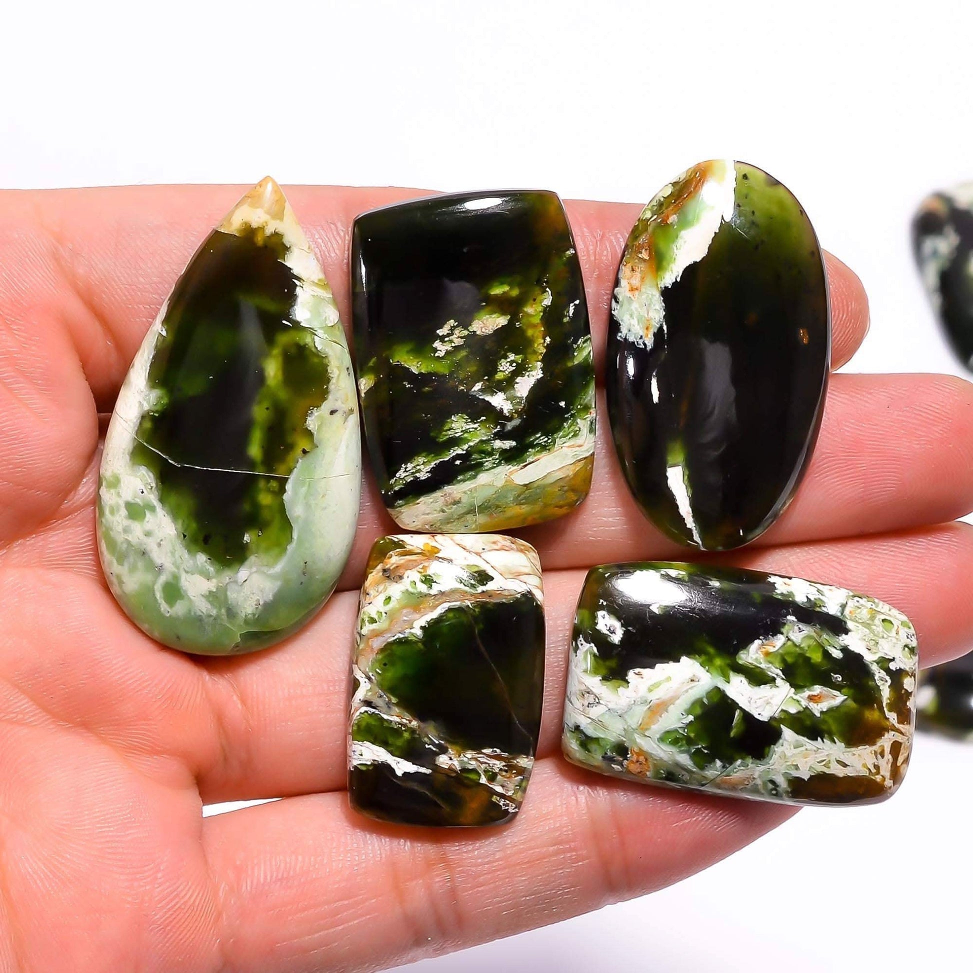 Chrome Chalcedony Gemstone Cabochons for Jewelry Making