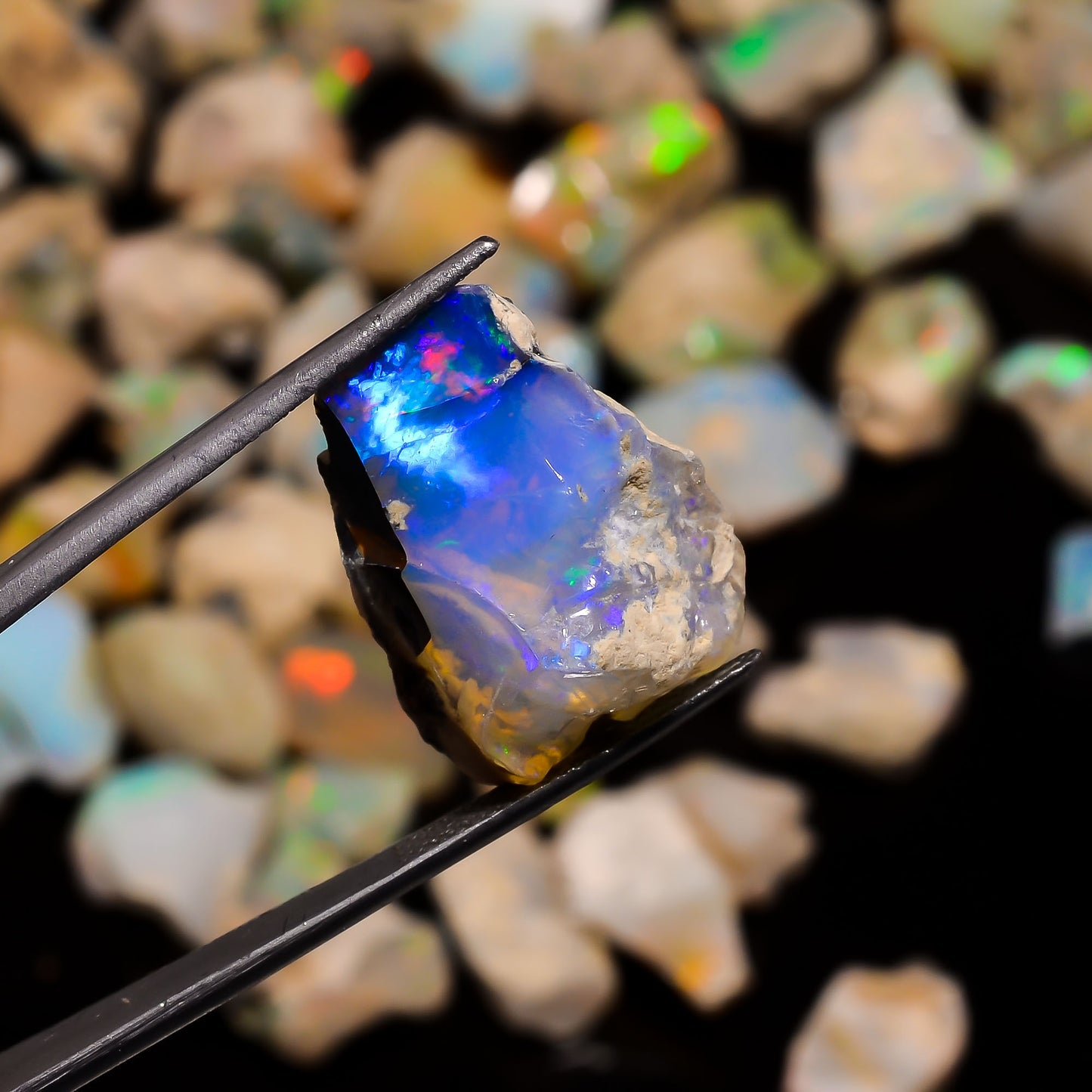Natural Ethiopian Raw Opal, Rough Crystal, Healing Minerals, Welo Fire Play Opal, October Birthstone