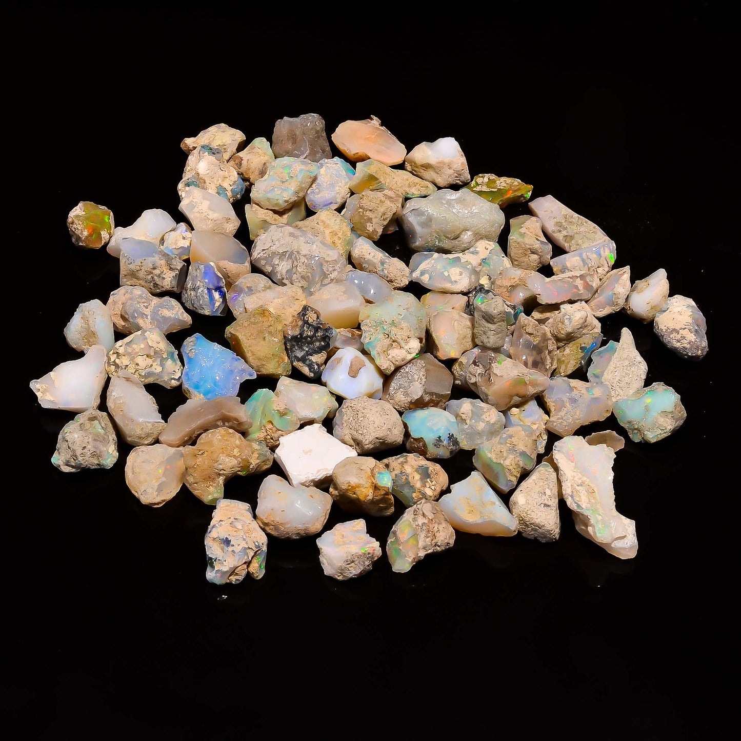 Natural Ethiopian Raw Opal, Rough Crystal, Healing Minerals, Welo Fire Play Opal, October Birthstone