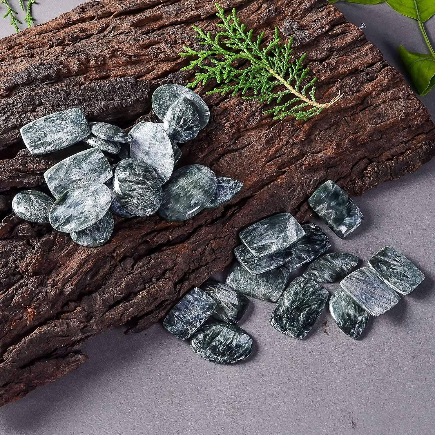High Quality Seraphinite Gemstone Specimens for Collection by Armonia Gems