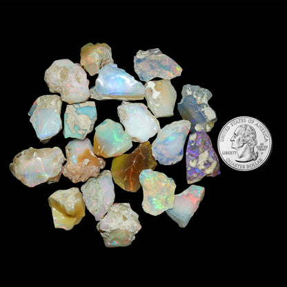 Natural Raw Ethiopian Opal Crystals, Natural Honeycomb Opal, Genuine Welo Reiki Opal Rough 10 mm to 30 mm