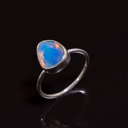 Perfect Women Jewelry styled in Raw White Ethiopian Opal touched in 925 Sterling Silver