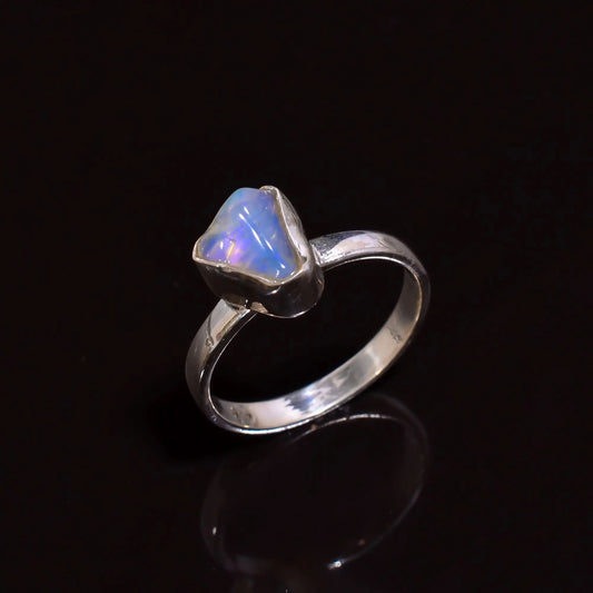 Ethiopian Opal Sterling Silver Ring - Assorted Sizes 7 Ethiopian Opal Sterling Silver Ring - Assorted Sizes 7