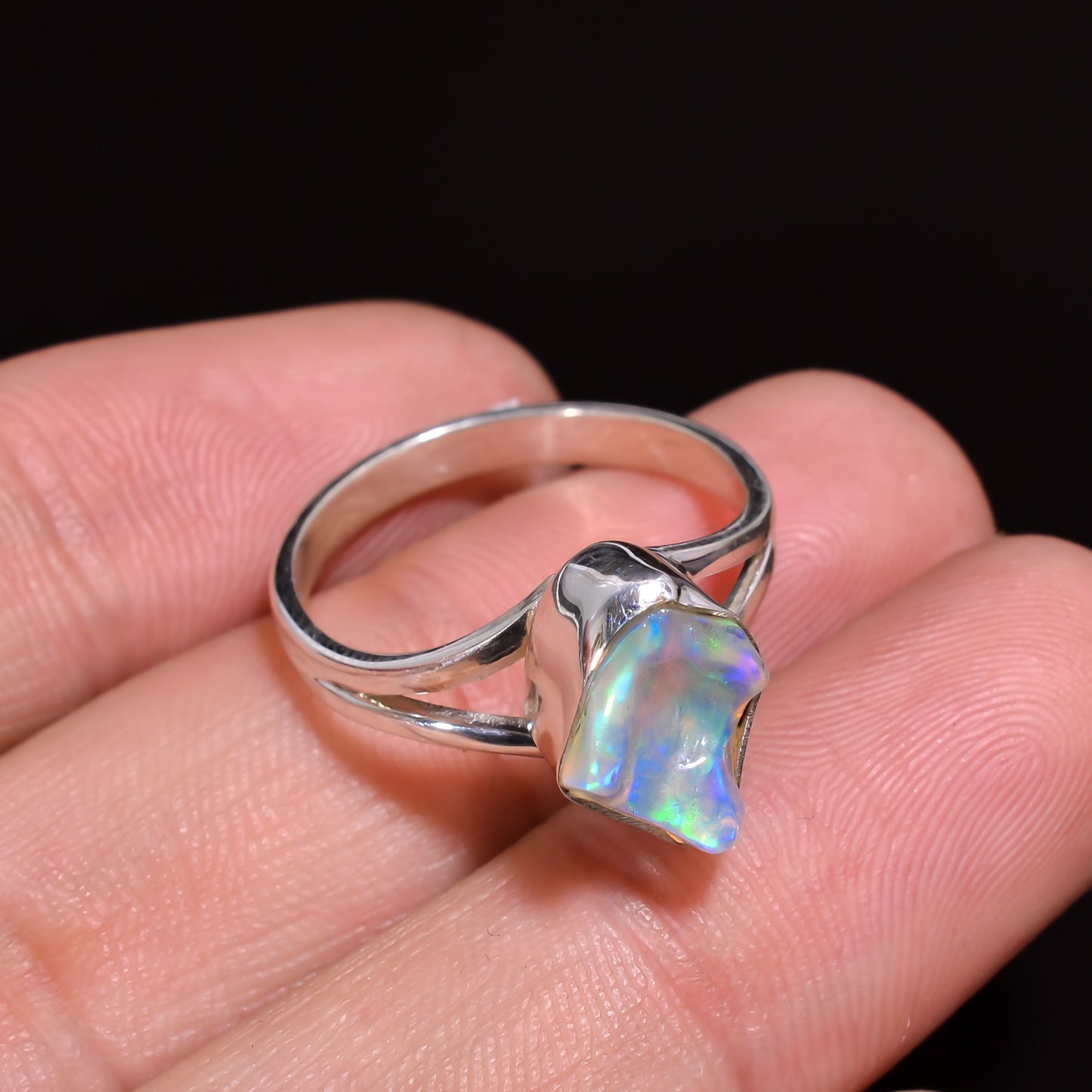 Premium Quality 11x8 mm Natural Raw Ethiopian Opal fit Women Jewelry