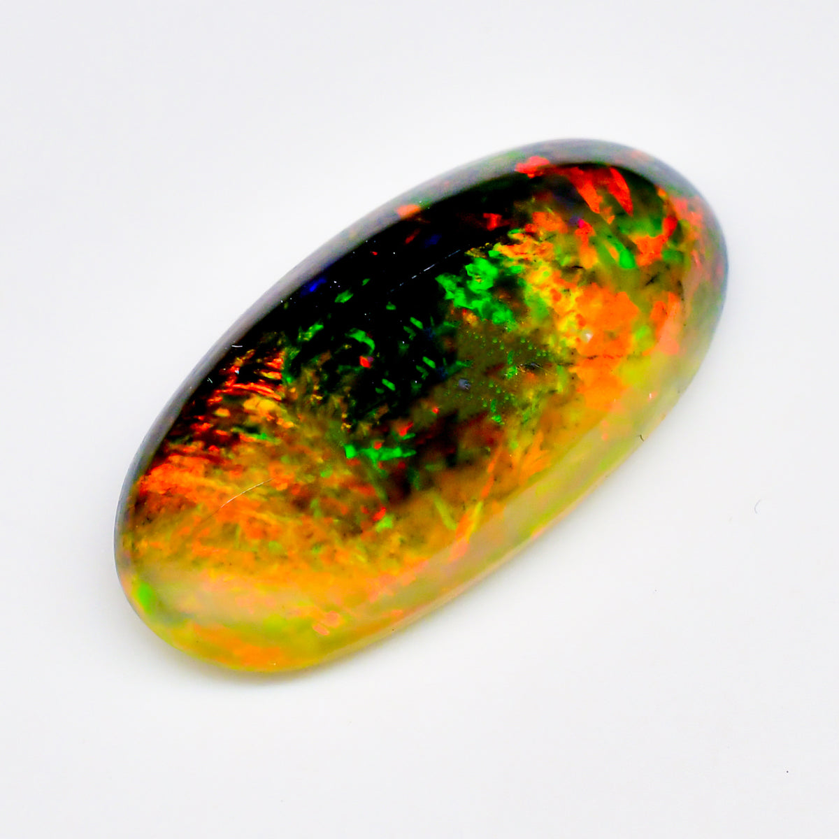 Black Opal Oval Cabochon Loose Gemstone - photo 2