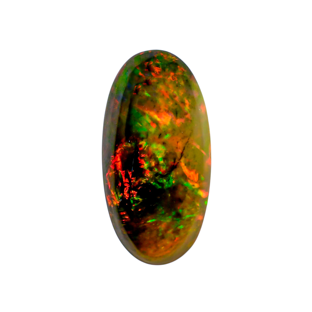 Black Opal Oval Cabochon Loose Gemstone - photo 1