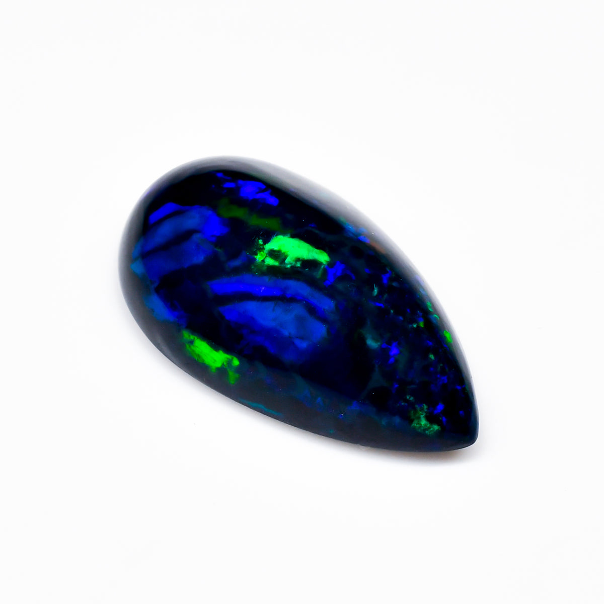 Blacl Opal - Pear Black Ethiopian Opal Cabochon