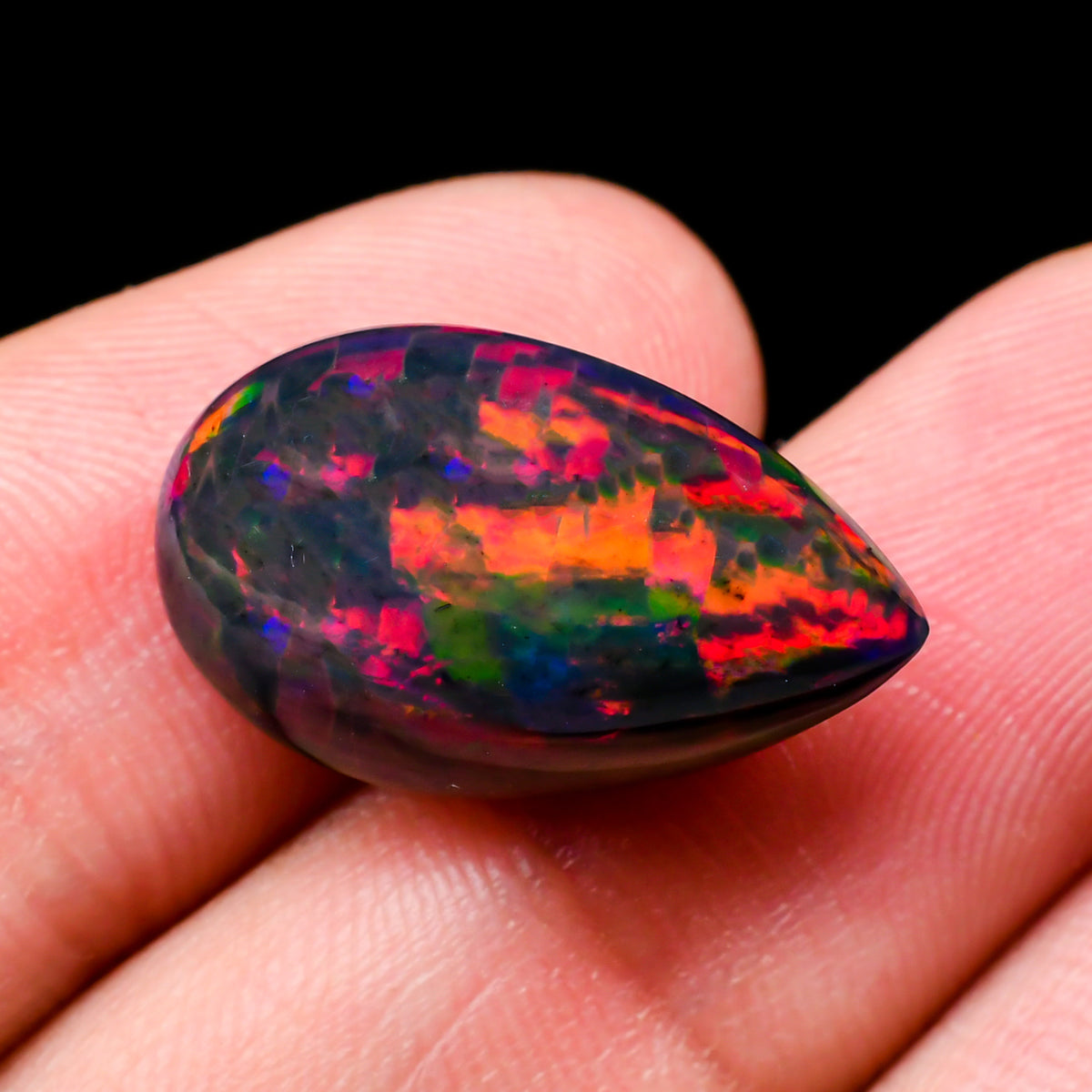 Opal Black Opal Pear Cabochon Loose Gemstone - photo 3