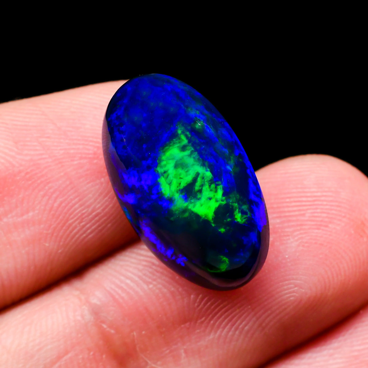 Black Opal Rock Oval Cabochon Loose Gemstone - photo 3