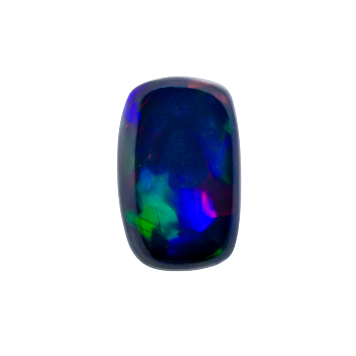 Fire Black Opal Radiant Cabochon Loose Gemstone - photo 1