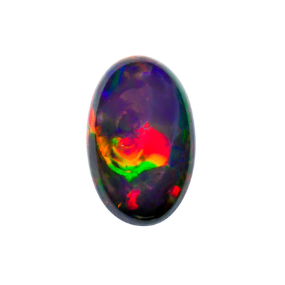 Ethiopian Black Opal Oval Cabochon Loose Gemstone - photo 1