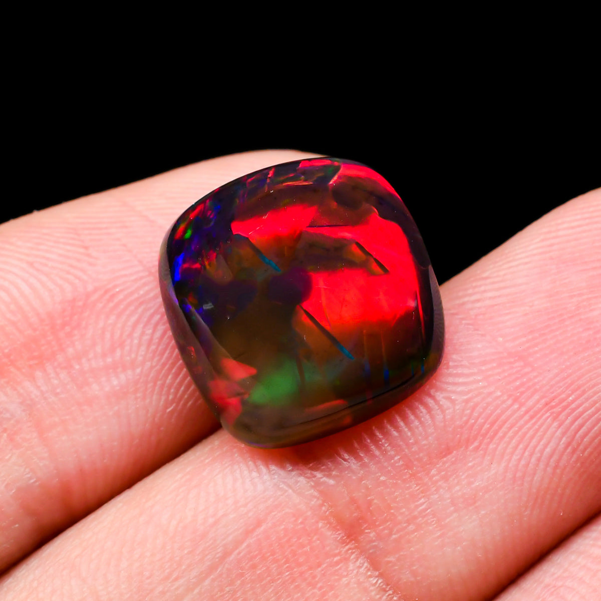 Dark Opal Cushion Cabochon Loose Gemstone - photo 3