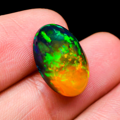 Ethiopian Fire Opal Oval Cabochon Loose Gemstone - photo 3