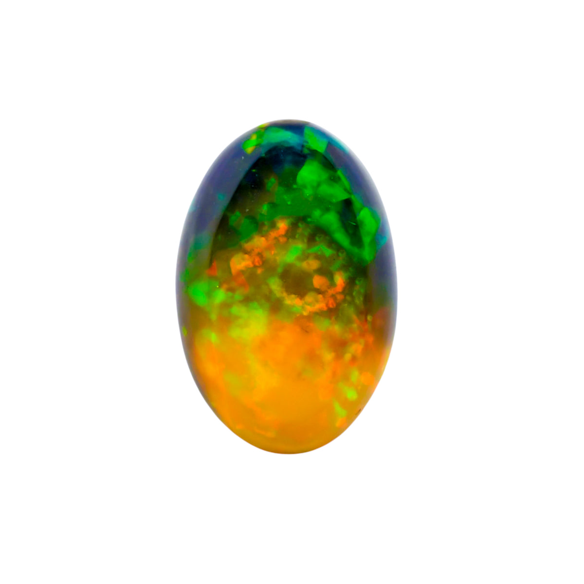 Ethiopian Fire Opal Oval Cabochon Loose Gemstone - photo 1