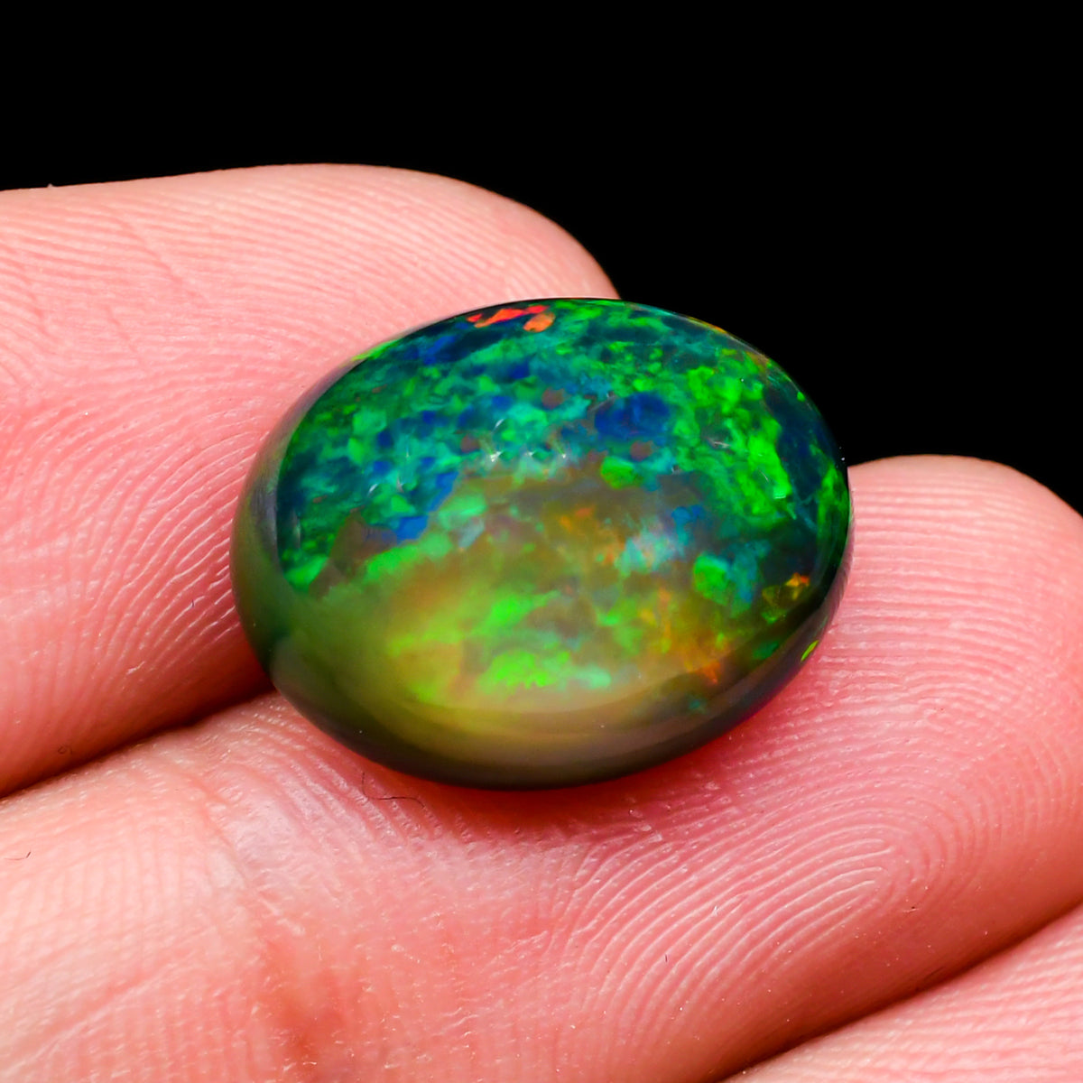Dark Opal Stone Oval Cabochon Loose Gemstone - photo 3