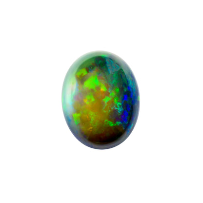 Natural Dark Opal Cabochon Gemstone in Oval Shape for Jewelry - Black Opal Gemstone