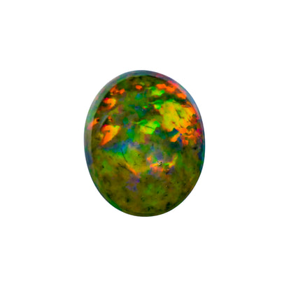 Fire Opal Black Oval Cabochon Loose Gemstone - photo 1