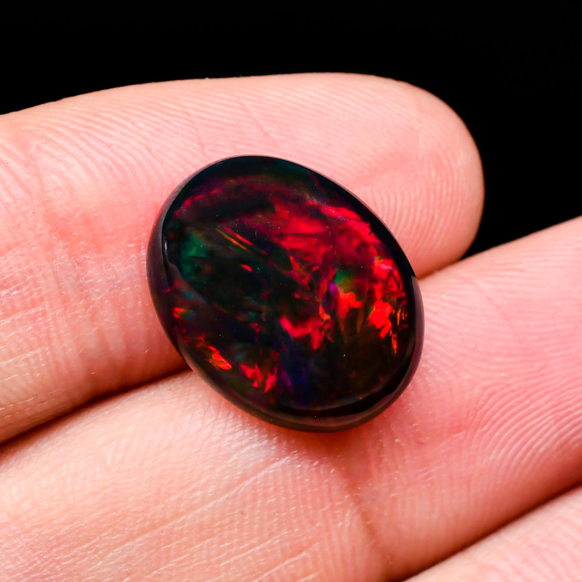 Attractive Natural Ethiopian Black Opal Gemstone