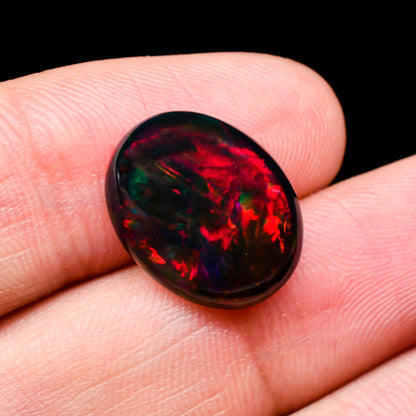 Attractive Natural Ethiopian Black Opal Gemstone