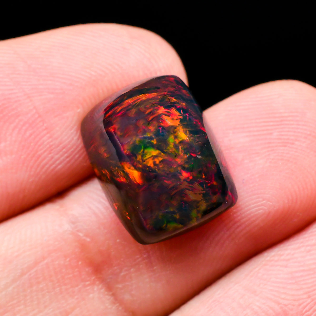 Awesome Black Ethiopian Opal Gemstone 