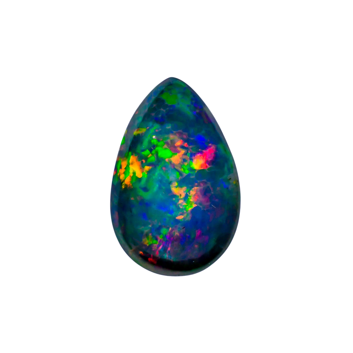 Classic 100% Natural Fire Opal Stone Pear Shape Cabochon Made for artisan jewelers - Black Opal For Sale