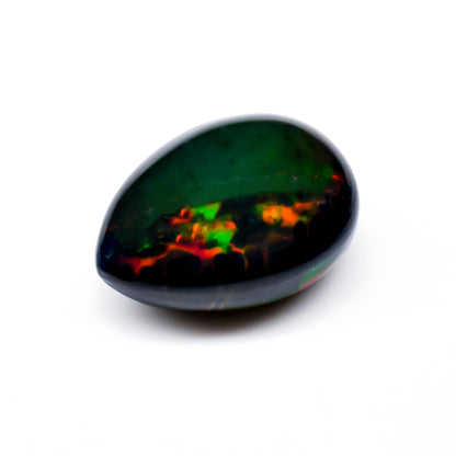 Dazzling Black Opal Gemstone in Pear Cabochon Cut – A Loose Stone Choice