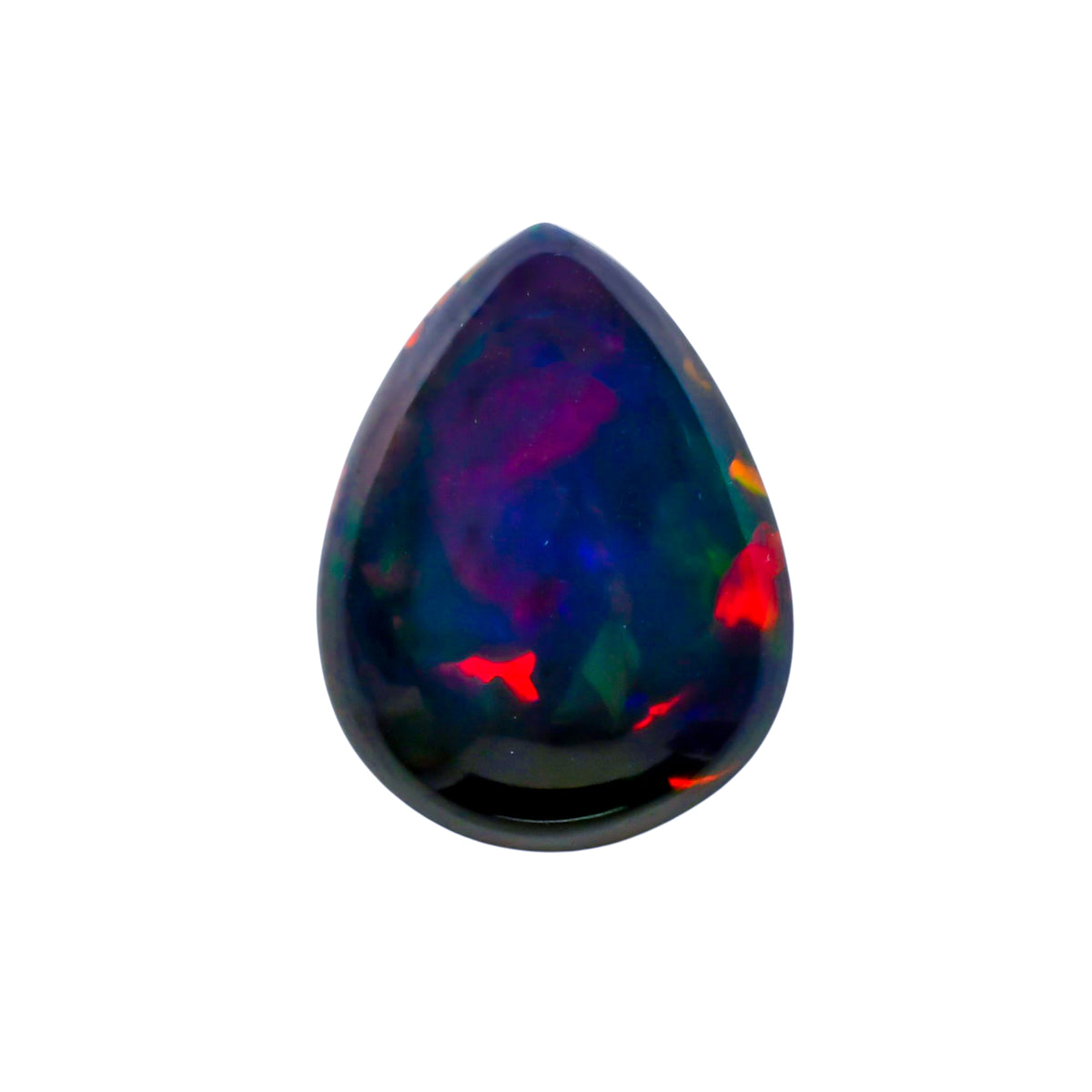 Real Black Opal Pear Cabochon Loose Gemstone - photo 1