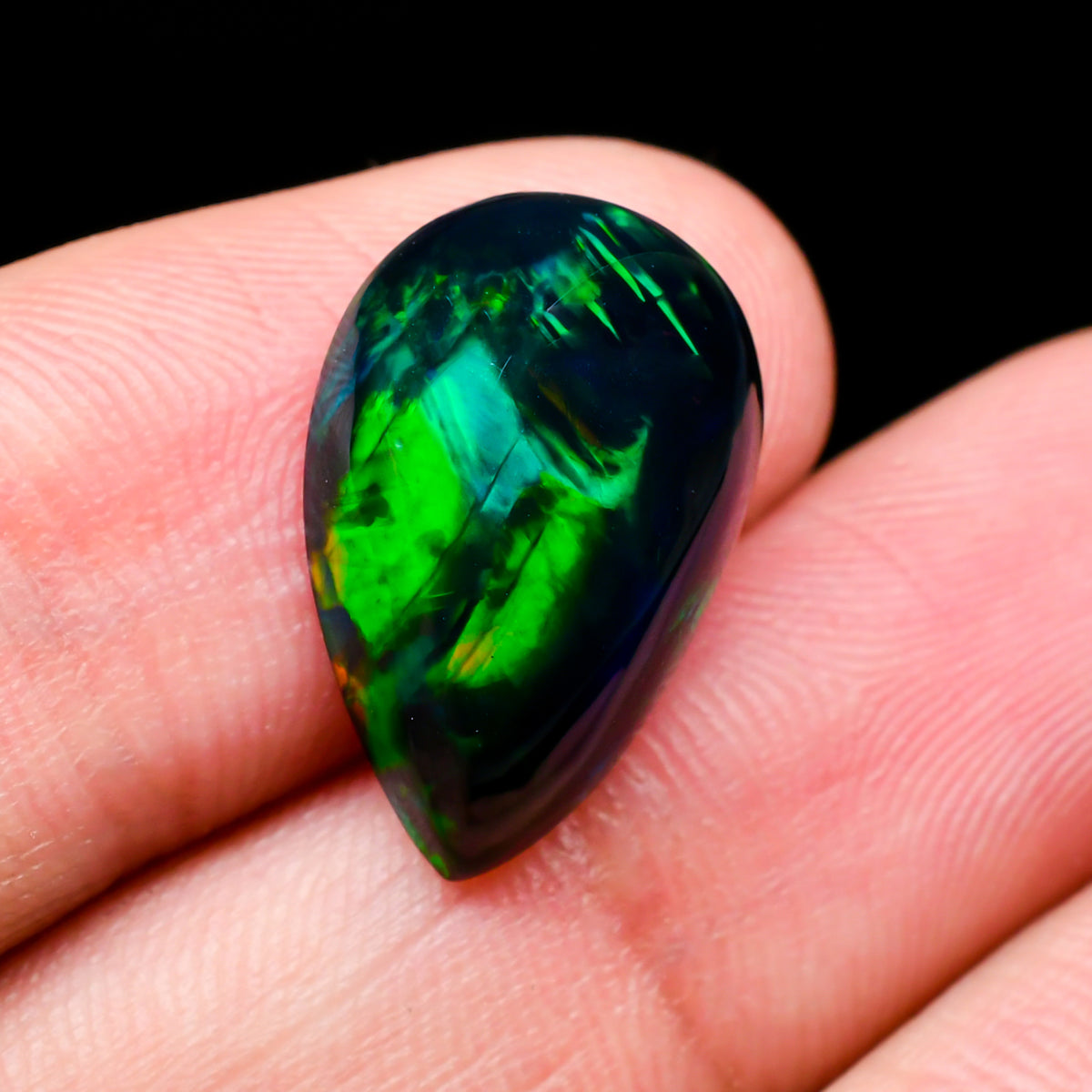 Ethiopian Fire Opal Pear Shape Loose Gemstone