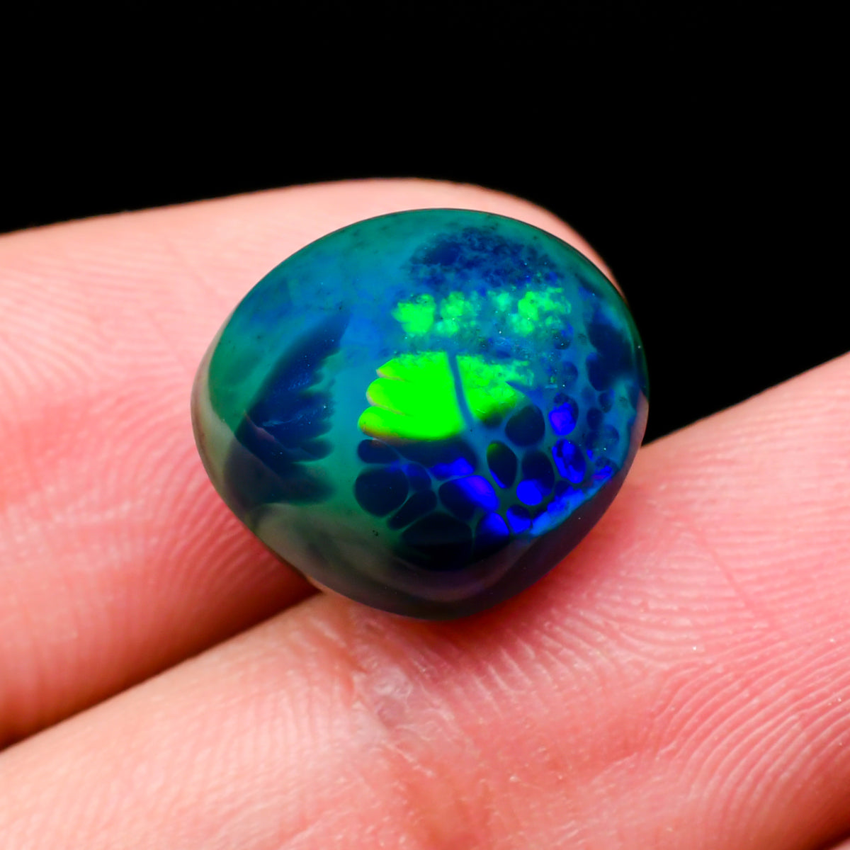 Mind Blowing Top Grade Natural Ethiopia Black Opal Heart Shape Cabochon Loose Gemstone