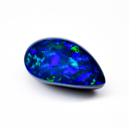Splendid Black Opal Pear Cabochon