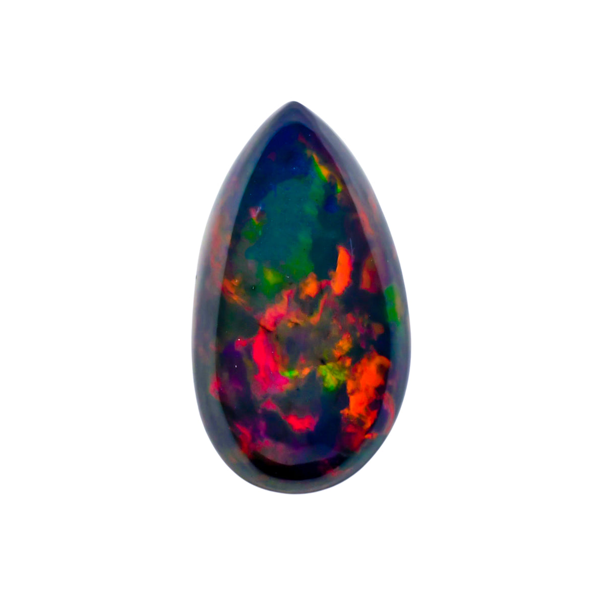 Black Opal Fire Pear Cabochon Loose Gemstone - photo 1