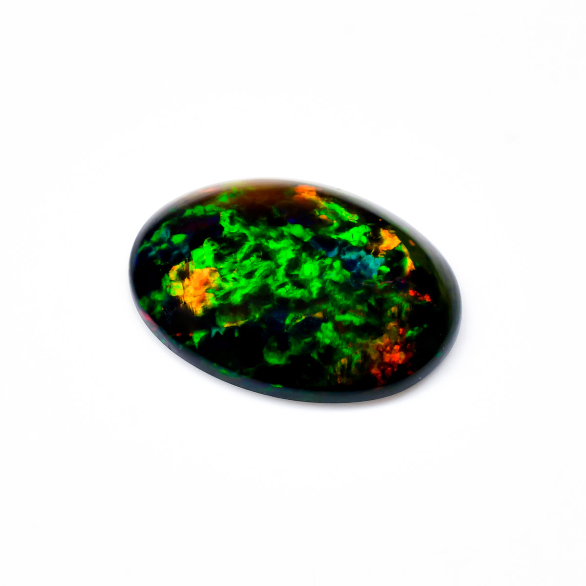 Black Opal Real Oval Cabochon Loose Gemstone - photo 2