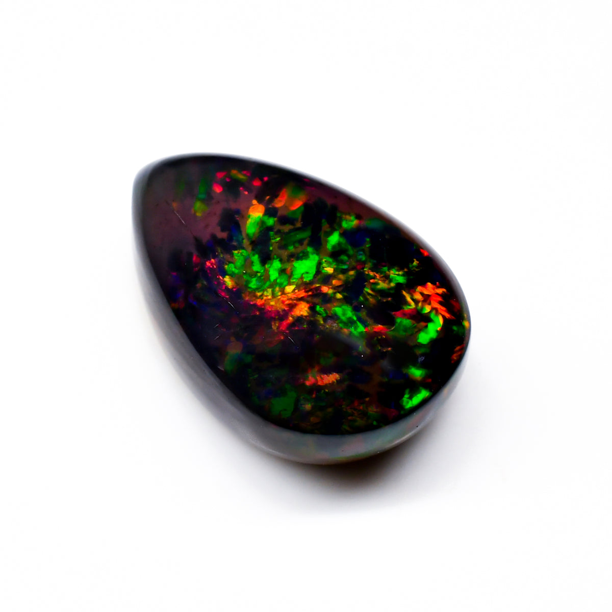 Black Precious Opal Pear Cabochon Loose Gemstone - photo 2